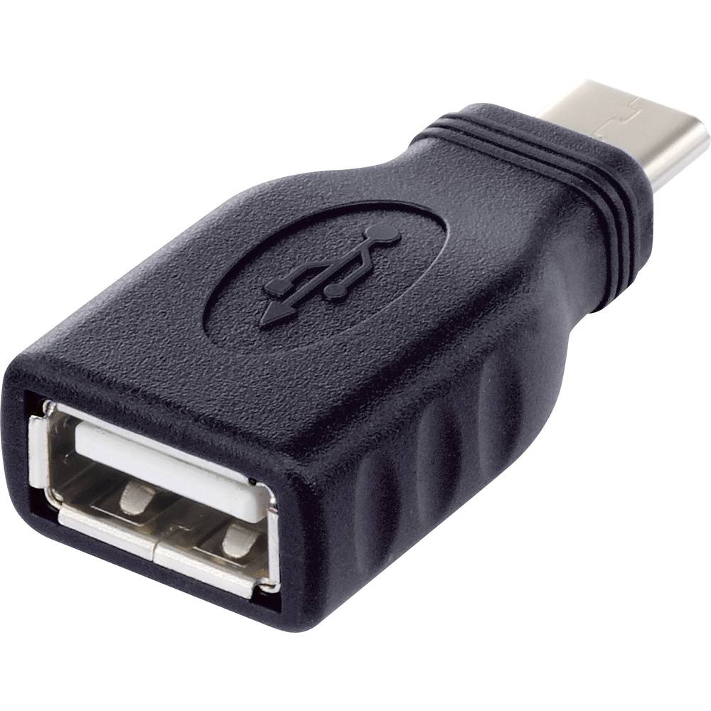 Renkforce USB 2.0 adaptér [1x USB-C® zástrčka - 1x USB 2.0 zásuvka A] rf-usba-10 s funkcí OTG, pozlacené kontakty