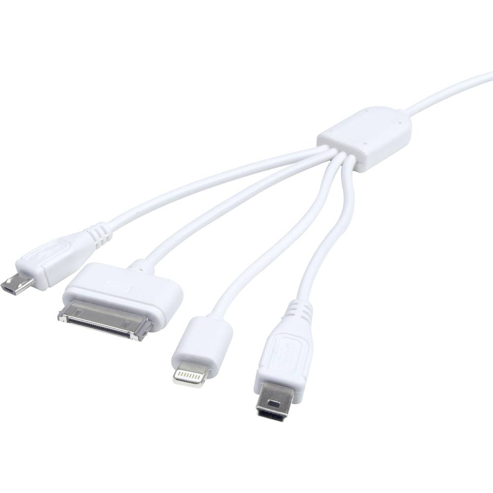 Eufab Nabíjecí kabel USB USB-A zástrčka, Apple Lightning konektor, Apple 30pol. zástrčka, USB Micro-B zástrčka, USB Mini