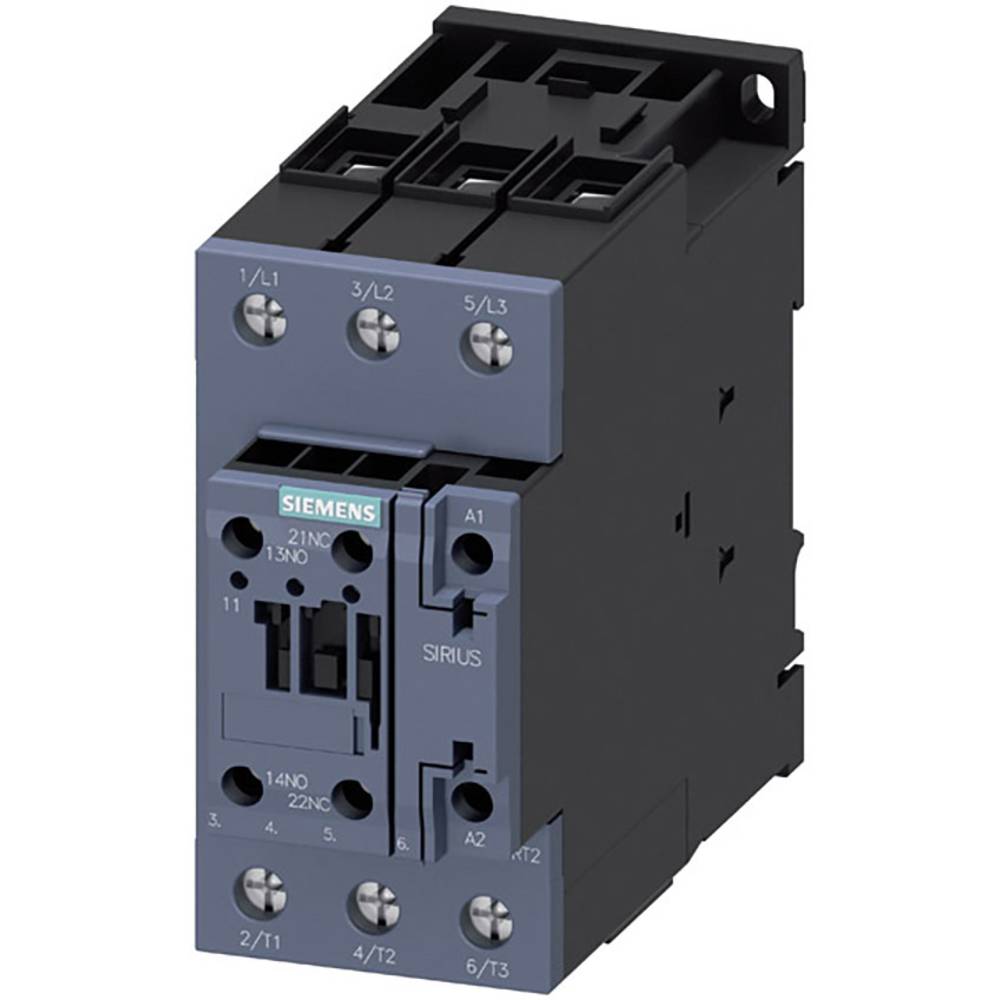 Siemens 3RT2035-1NB30 stykač 3 spínací kontakty 18.5 kW 24 V/DC, 24 V/AC 40 A s pomocným kontaktem 1 ks