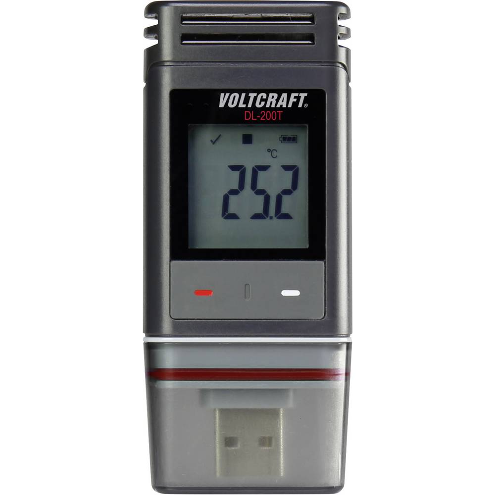 VOLTCRAFT DL-200 TISO1 DL-200T teplotní datalogger Kalibrováno dle (ISO) Měrné veličiny teplota -30 do +60 °C funkce PDF