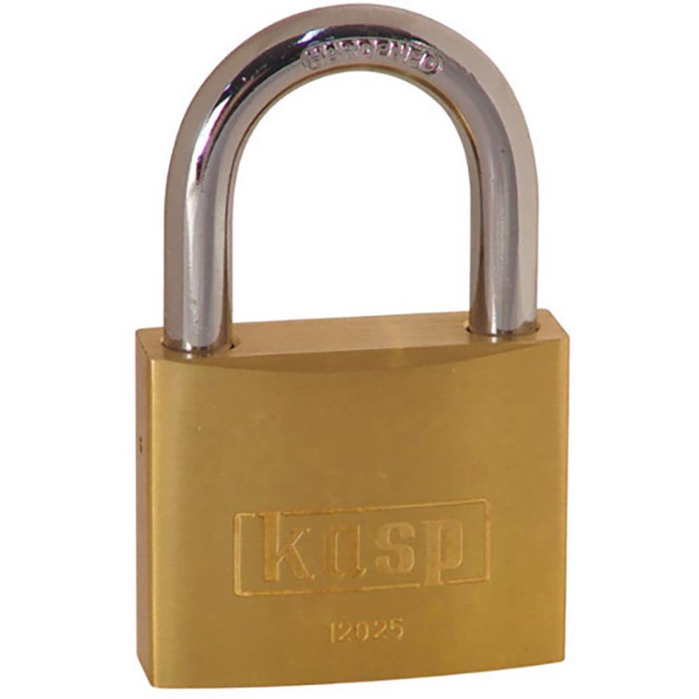 Kasp K12025LO visací zámek 25 mm zámky s různými klíči zlatožlutá na klíč