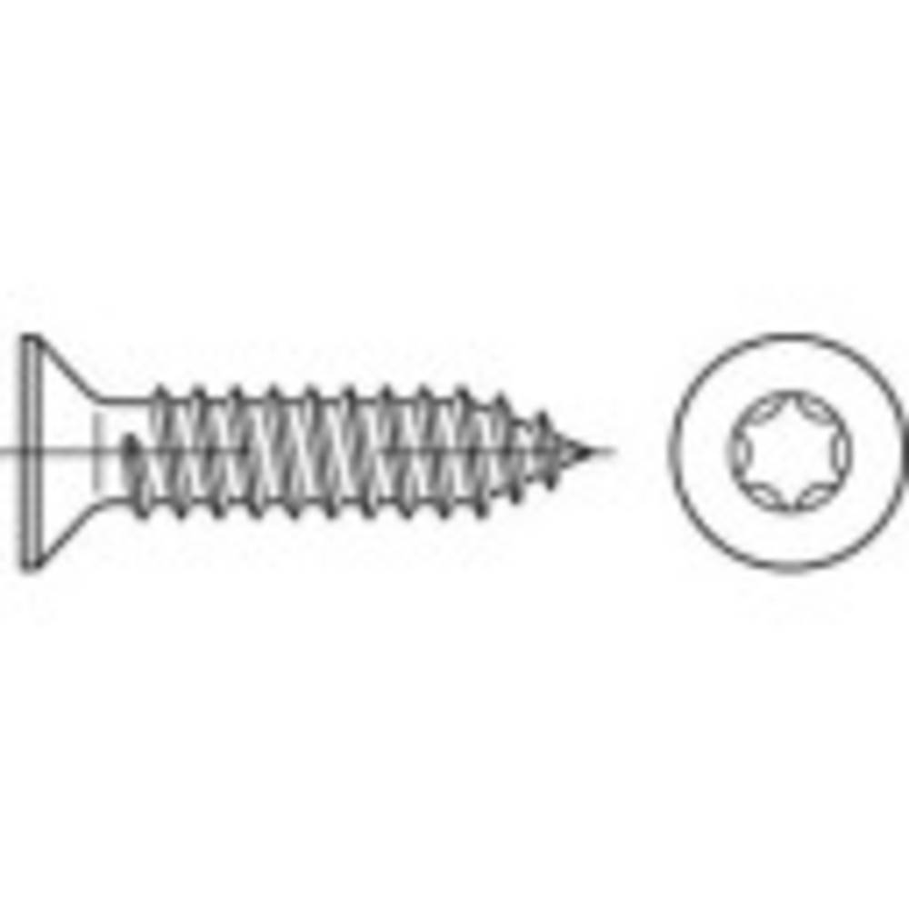 TOOLCRAFT 1069411 zápustné šrouby se zápustnou hlavou 2.9 mm 6.5 mm T profil nerezová ocel A2 1000 ks