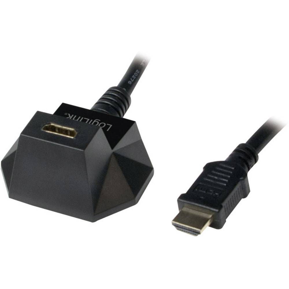 LogiLink HDMI prodlužovací kabel Zástrčka HDMI-A, Zásuvka HDMI-A 1.50 m černá CH0041 HDMI kabel