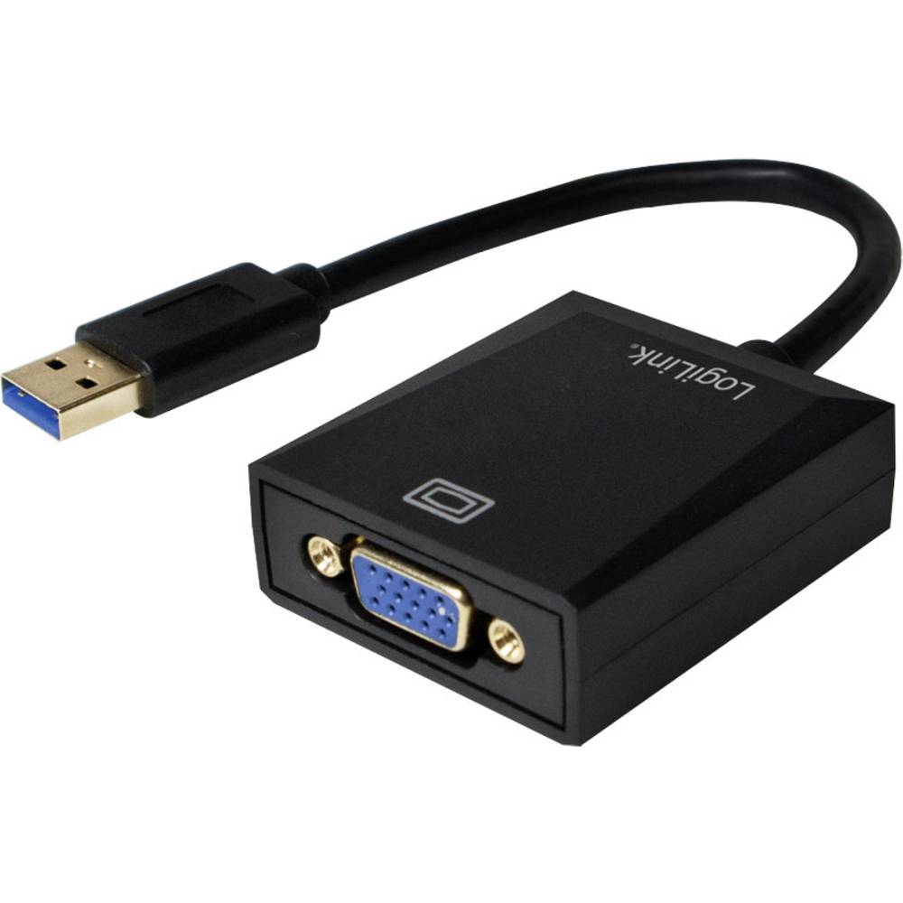 LogiLink UA0231 USB / VGA adaptér [1x USB 3.0 zástrčka A - 1x VGA zásuvka] černá 10.00 cm
