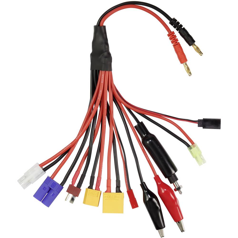 VOLTCRAFT nabíjecí kabel [1x EC5 zástrčka, Tamiya zástrčka , XT90 zástrčka , XT60 zástrčka , Mini Tamiya zástrčka, T zás