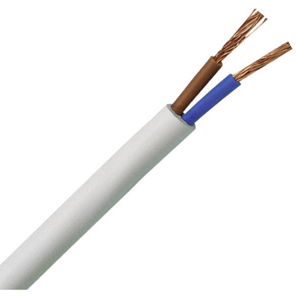 Kopp 151505841 jednožílový kabel - lanko H03VV-F 2 x 0.75 mm² bílá 5 m