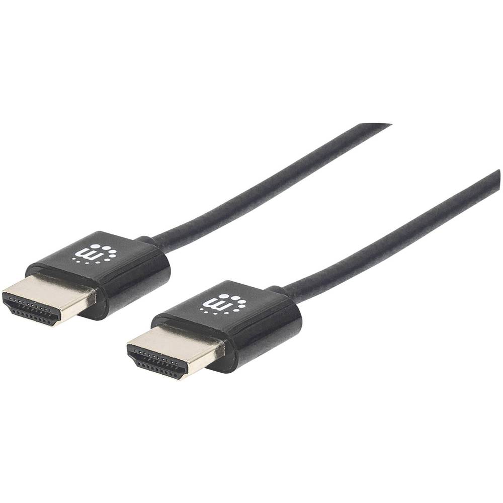 Manhattan HDMI kabel Zástrčka HDMI-A, Zástrčka HDMI-A 3.00 m černá 394376 HDMI kabel