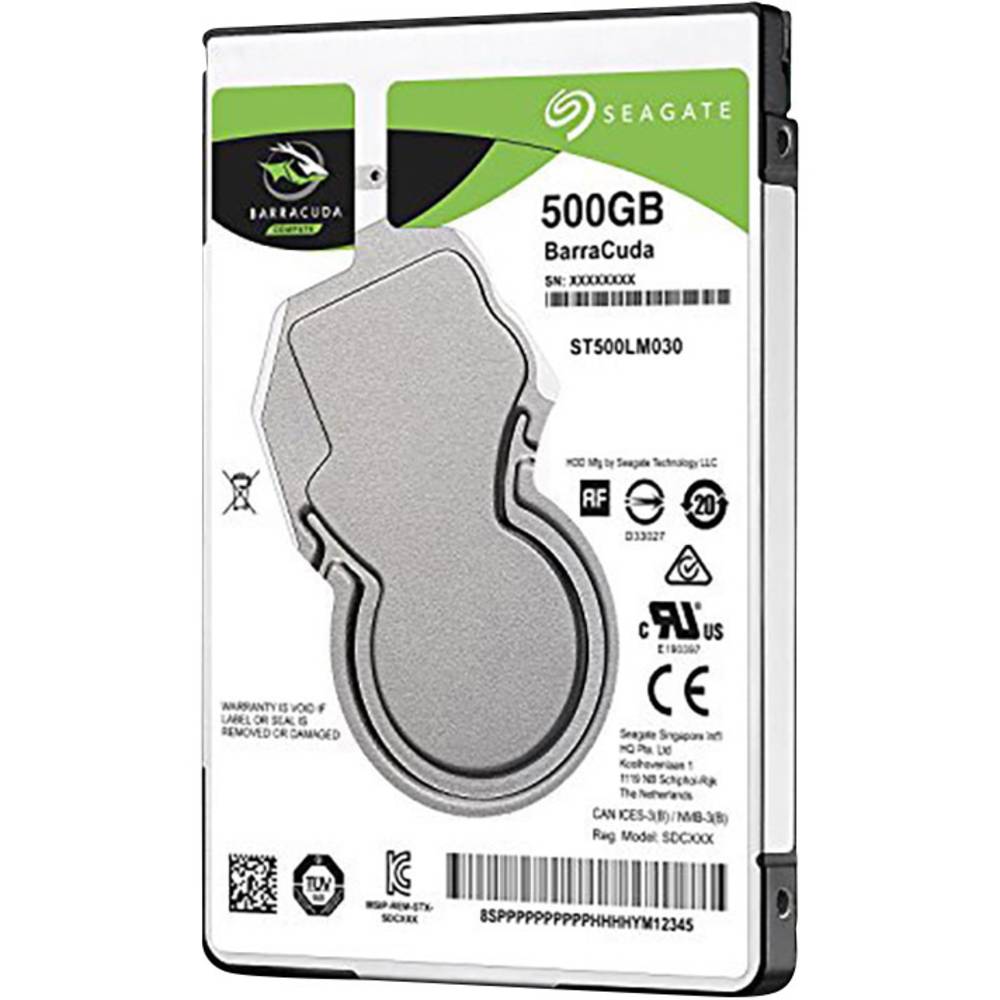Seagate BarraCuda® 500 GB interní pevný disk 6,35 cm (2,5) SATA III ST500LM030 Bulk