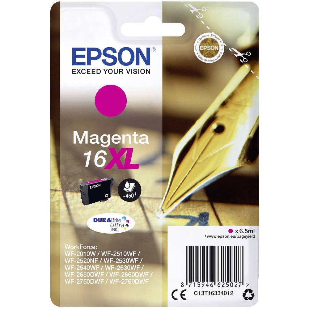 Epson Ink T1633, 16XL originál purppurová C13T16334012