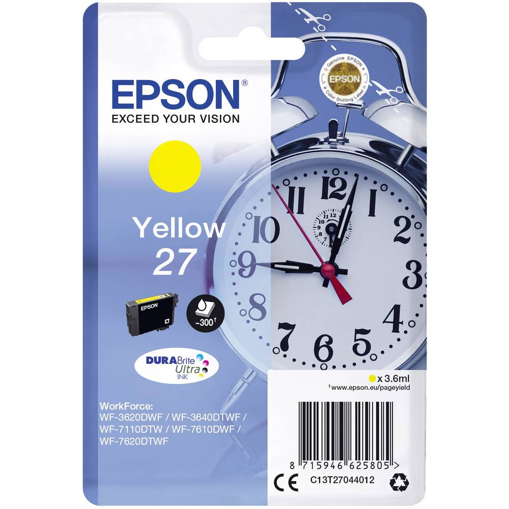 Epson Ink T2704, 27 originál žlutá C13T27044012
