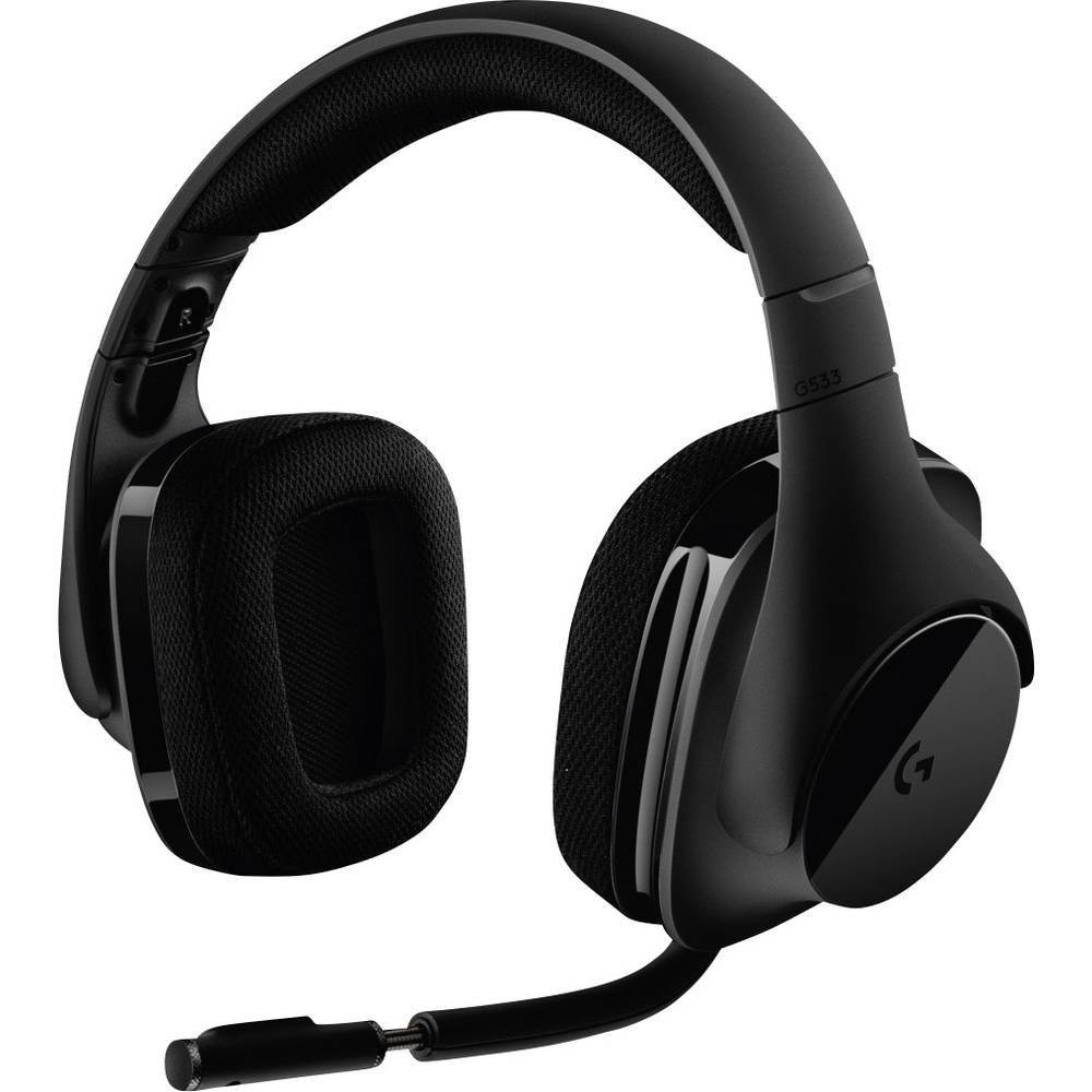 Logitech Gaming G533 Gaming Sluchátka Over Ear 7.1 Surround černá Redukce šumu mikrofonu, Potlačení hluku regulace hlasi