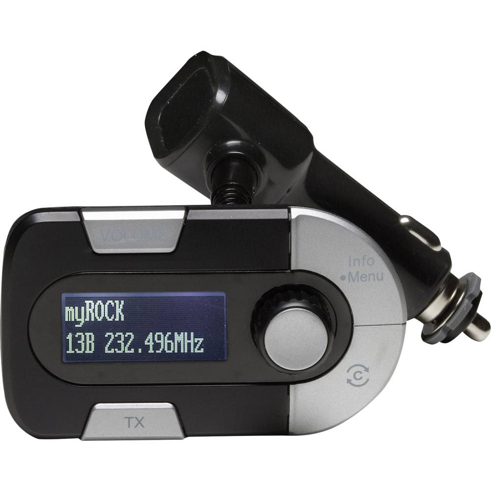 Denver DAB11 DAB+ rádio adaptér do auta funkce handsfree, dálkové ovládání, funkce nabíjení