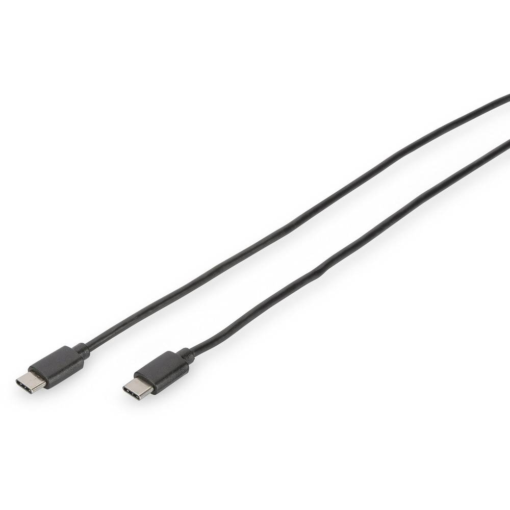 Digitus USB kabel USB 3.2 Gen1 (USB 3.0 / USB 3.1 Gen1) USB-C ® zástrčka, USB-C ® zástrčka 1.00 m černá kulatý, oboustra