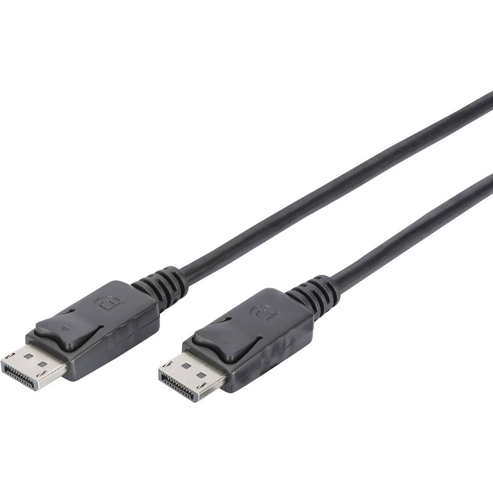 Digitus DisplayPort kabel Konektor DisplayPort, Konektor DisplayPort 2.00 m černá DB-340100-020-S kulatý, dvoužilový stí