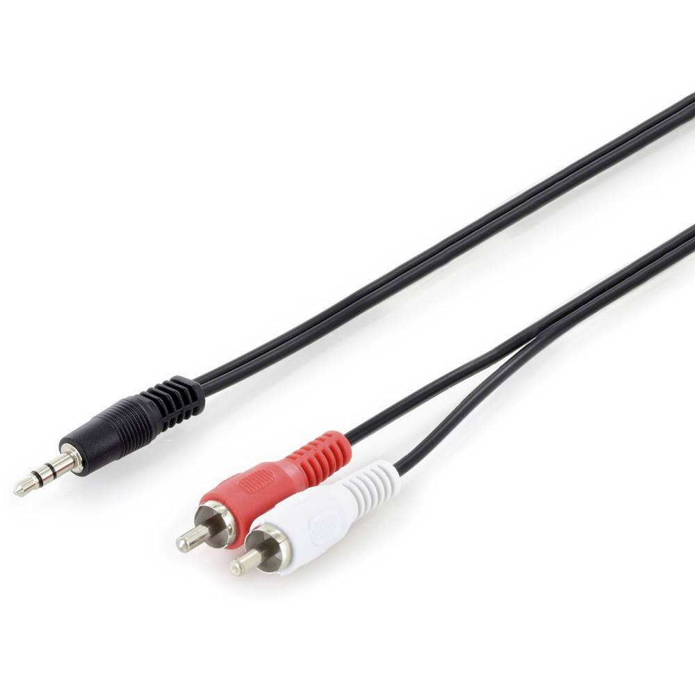Digitus DB-510300-025-S jack / cinch audio kabel [1x jack zástrčka 3,5 mm - 2x cinch zástrčka] 2.50 m černá jednoduché s