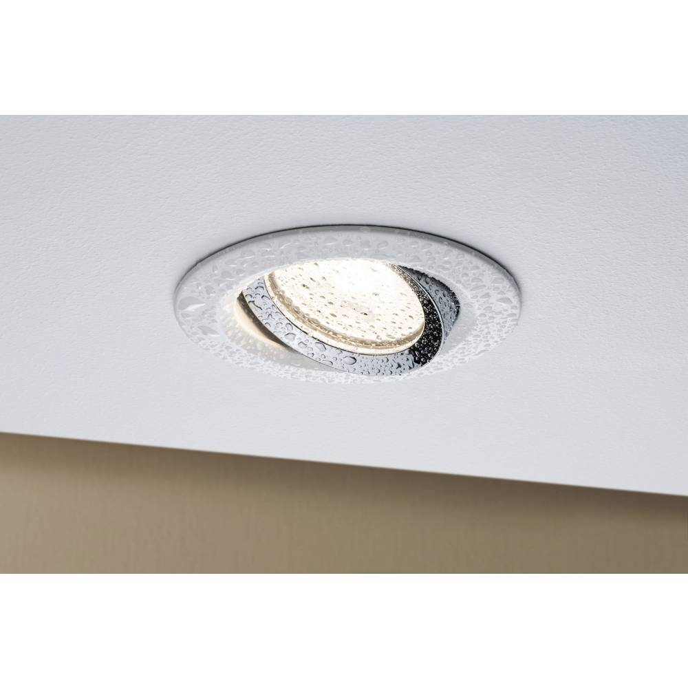Paulmann Nova vestavné svítidlo do koupelny halogenová žárovka GU10 35 W IP65 bílá (matná), chrom