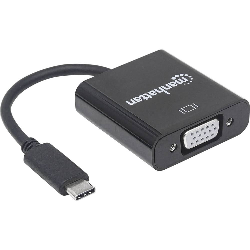 Manhattan 151771 USB / VGA adaptér [1x USB 3.1 zástrčka C - 1x VGA zásuvka] černá barevně rozlišený, flexibilní proveden