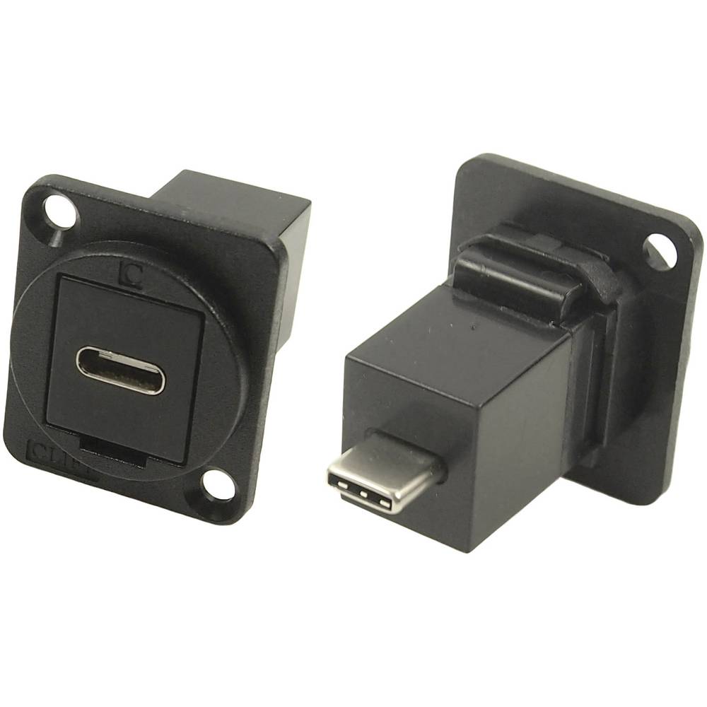 XLR adaptér USB-C™ zásuvka na USB-C™ zástrčka adaptér, vestavný CP30211MB Cliff Množství: 1 ks