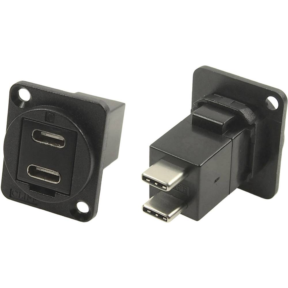 XLR adaptér USB-C™ zásuvka na USB-C™ zástrčka adaptér, vestavný CP30212MB Cliff Množství: 1 ks