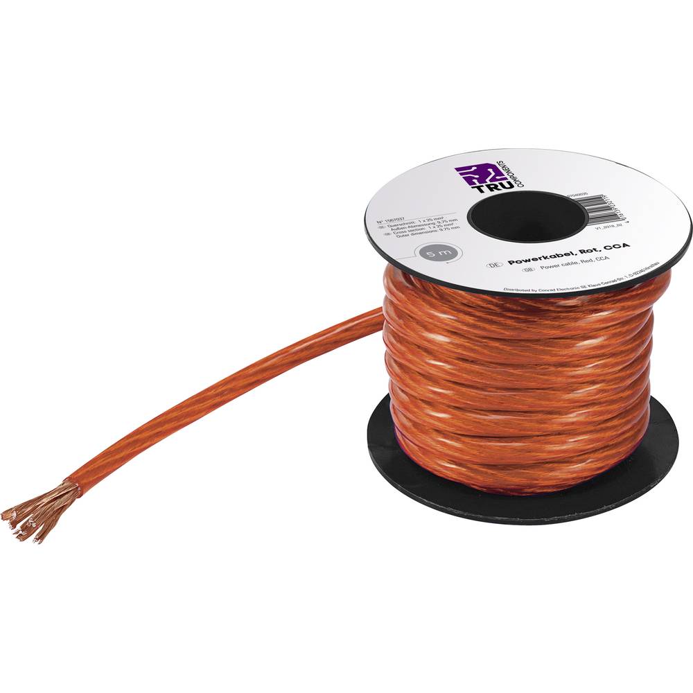 TRU COMPONENTS 1567037 zemnicí kabel 1 x 25 mm², červená, 5 m