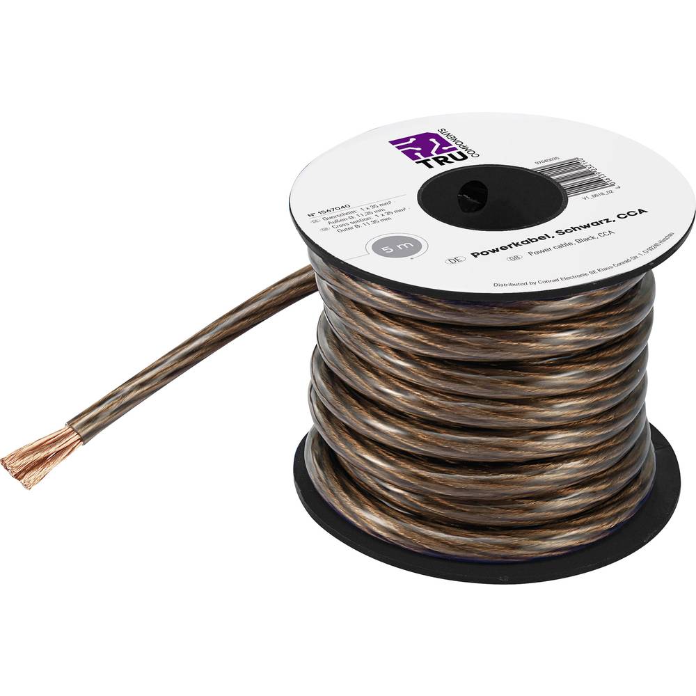 TRU COMPONENTS 1567040 zemnicí kabel 1 x 35 mm², černá, 5 m