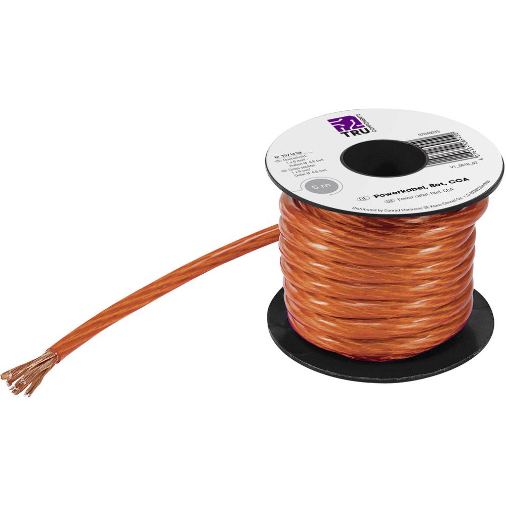TRU COMPONENTS 1564516 zemnicí kabel 1 x 10 mm², červená, 5 m