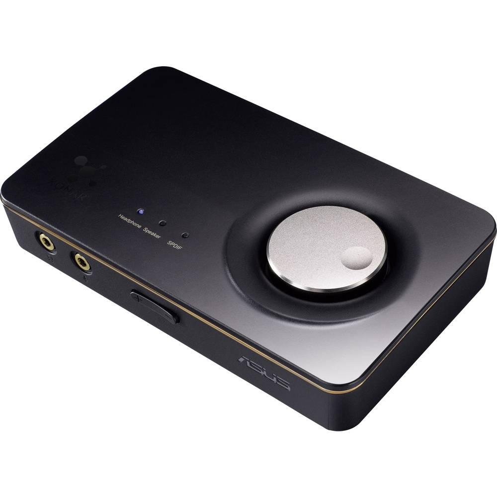 Asus Xonar U7 MKII 7.1 externí zvuková karta digitální výstup, externí konektor na sluchátka, externí ovládání hlasitost