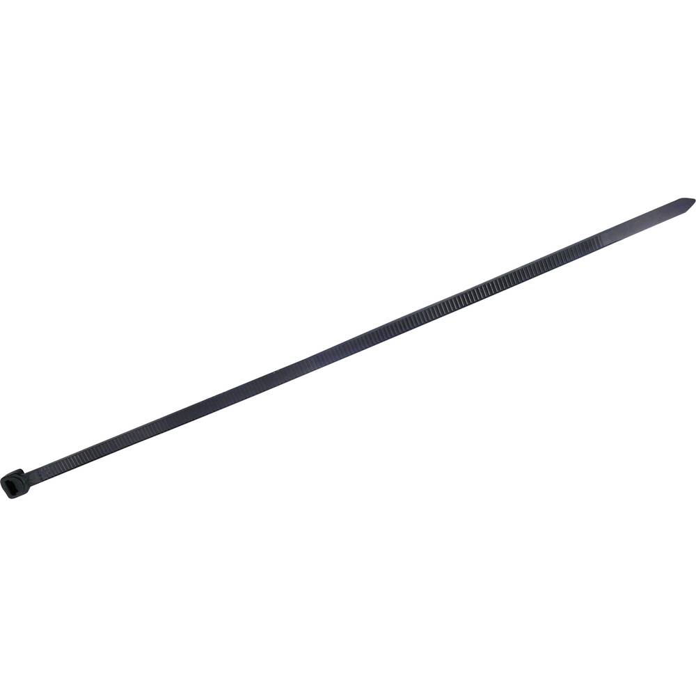 TRU COMPONENTS 1578044, stahovací pásky, 5.50 mm, 500 mm, černá, žárově stabilizované , 100 ks