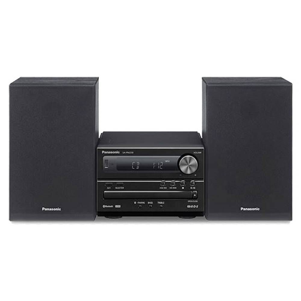 Panasonic SC-PM250EG-K stereo systém Bluetooth, CD, USB, 2 x 10 W černá