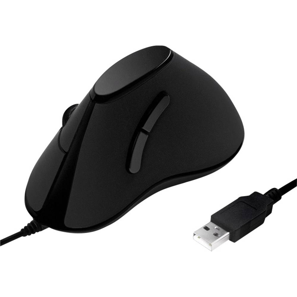 LogiLink ID0158 ergonomická myš USB optická černá 5 tlačítko 1000 dpi ergonomická