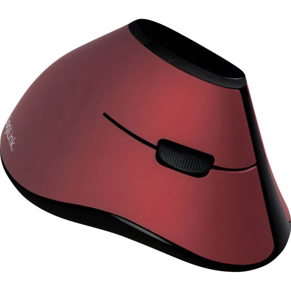 LogiLink ID0159 ergonomická myš bezdrátový optická černá, červená 5 tlačítko 1200 dpi ergonomická