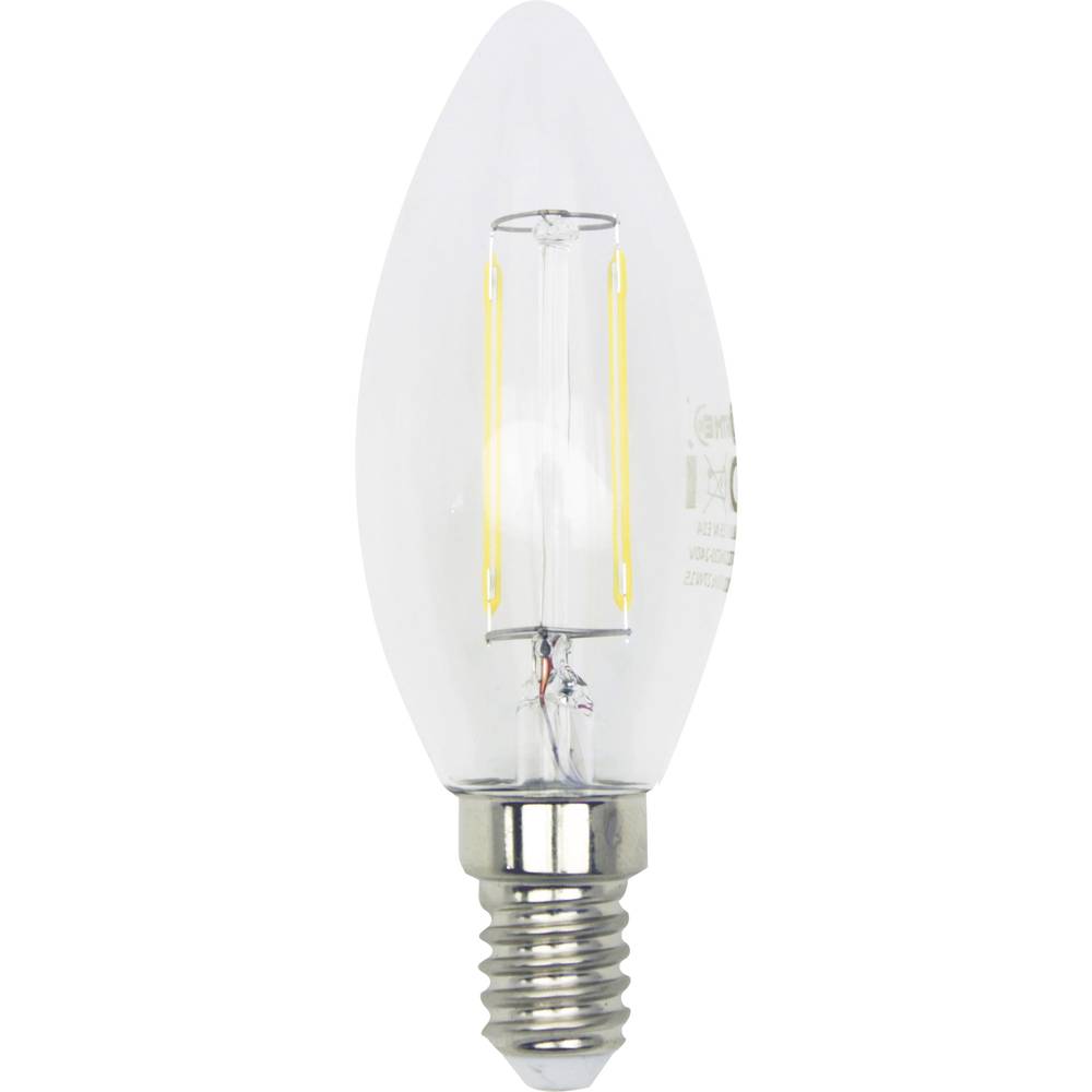 LightMe LM85264 LED Energetická třída (EEK2021) F (A - G) E14 svíčkový tvar 5 W = 40 W teplá bílá (Ø x d) 35 mm x 97 mm