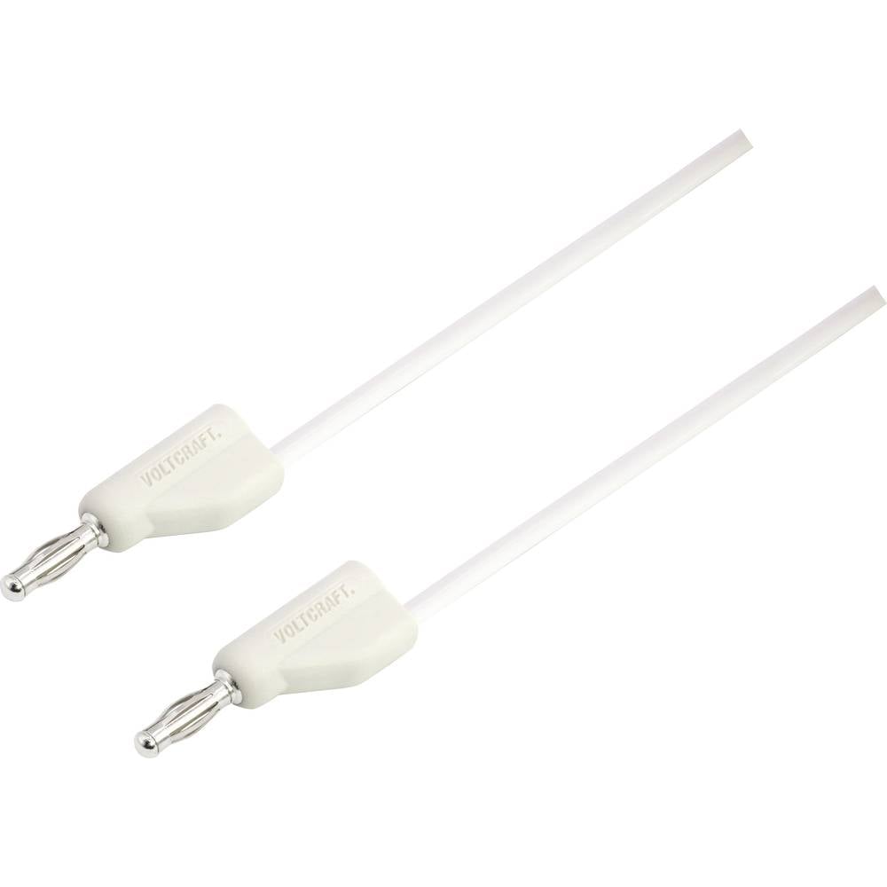 VOLTCRAFT MSB-300 měřicí kabel [lamelová zástrčka 4 mm - lamelová zástrčka 4 mm] 1.50 m, bílá, 1 ks