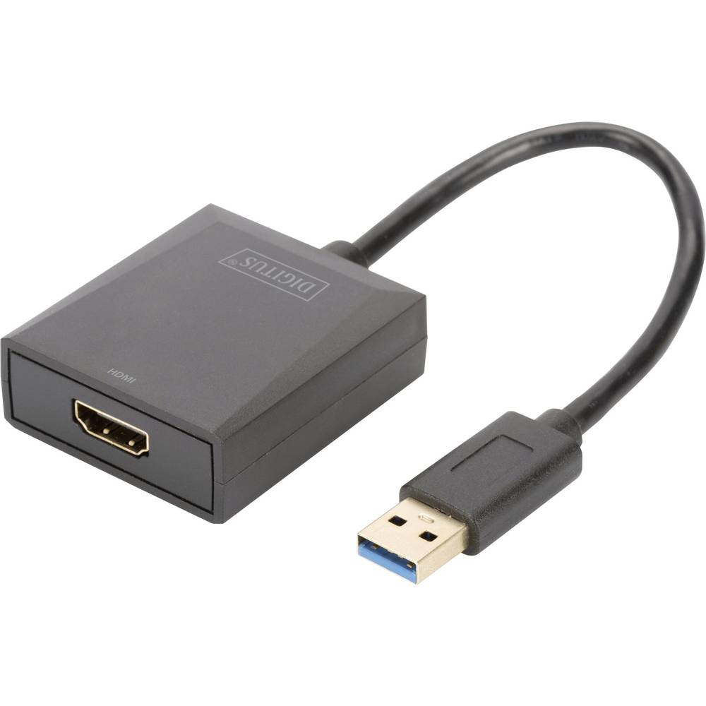Digitus DA-70841 HDMI / USB 3.0 adaptér [1x USB 3.0 zástrčka A - 1x HDMI zásuvka] černá stíněný, podpora HDMI, High Spee