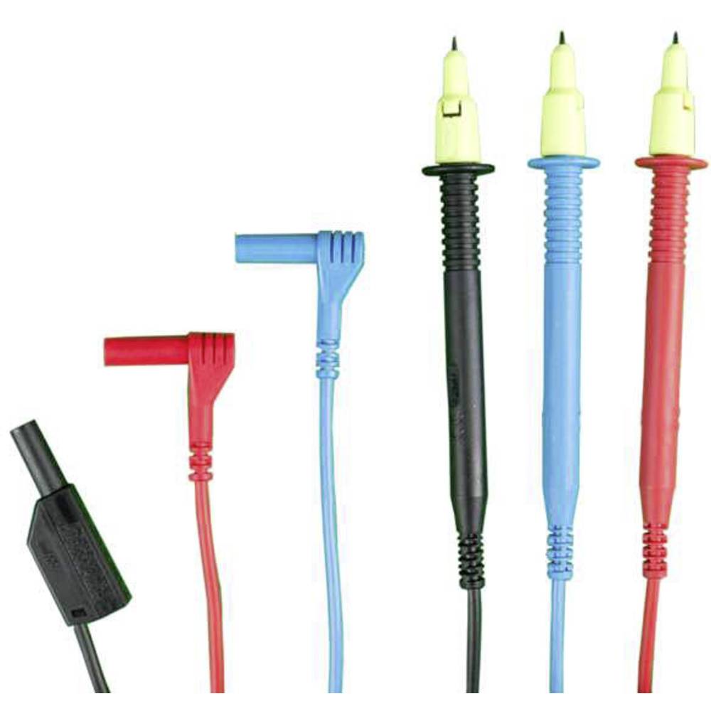 Gossen Metrawatt KS29 sada bezpečnostních měřicích kabelů [zkušební hroty - zástrčka 4 mm] černá, modrá, červená, 1 ks