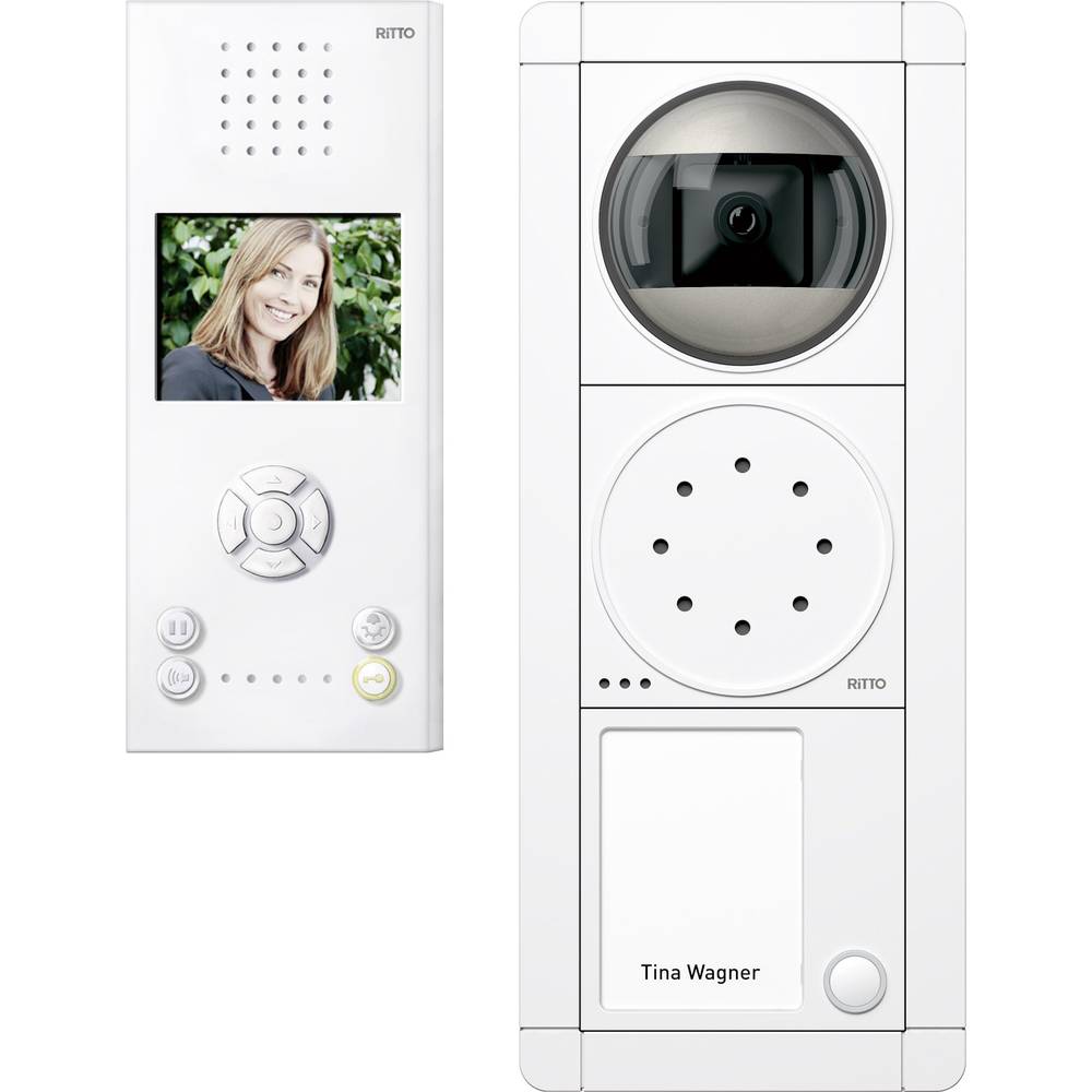Ritto by Schneider RGE1892370 domovní video telefon kabelový kompletní sada pro 1 rodinu bílá