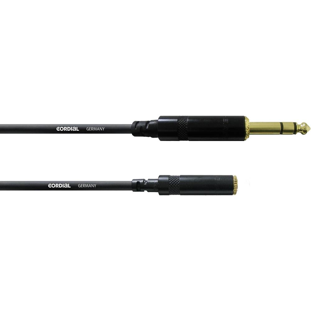 Cordial CFM 3 VY audio prodlužovací kabel [1x jack zástrčka 6,3 mm - 1x jack zásuvka 3,5 mm] 3.00 m