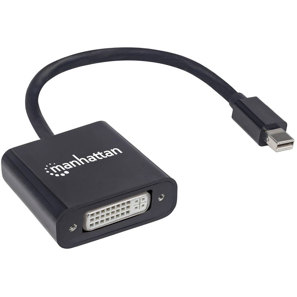 Manhattan 152549 Mini-DisplayPort adaptér [1x DVI zásuvka 24+5pólová - 1x mini DisplayPort zástrčka] černá stíněný, UL c