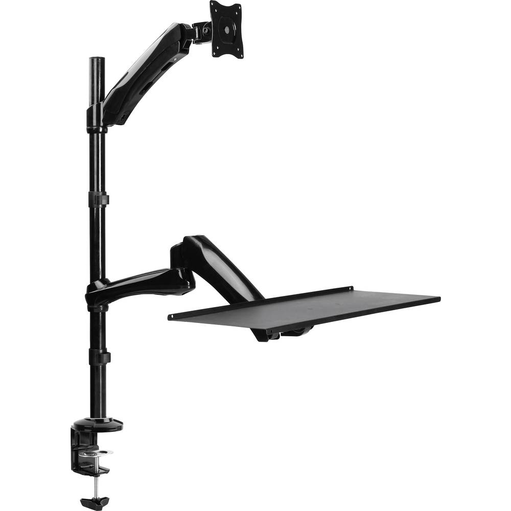 LogiLink BP0030 1násobné držák na stůl pro monitor 33,0 cm (13) - 68,6 cm (27) černá nastavitelná výška, odkládací místo