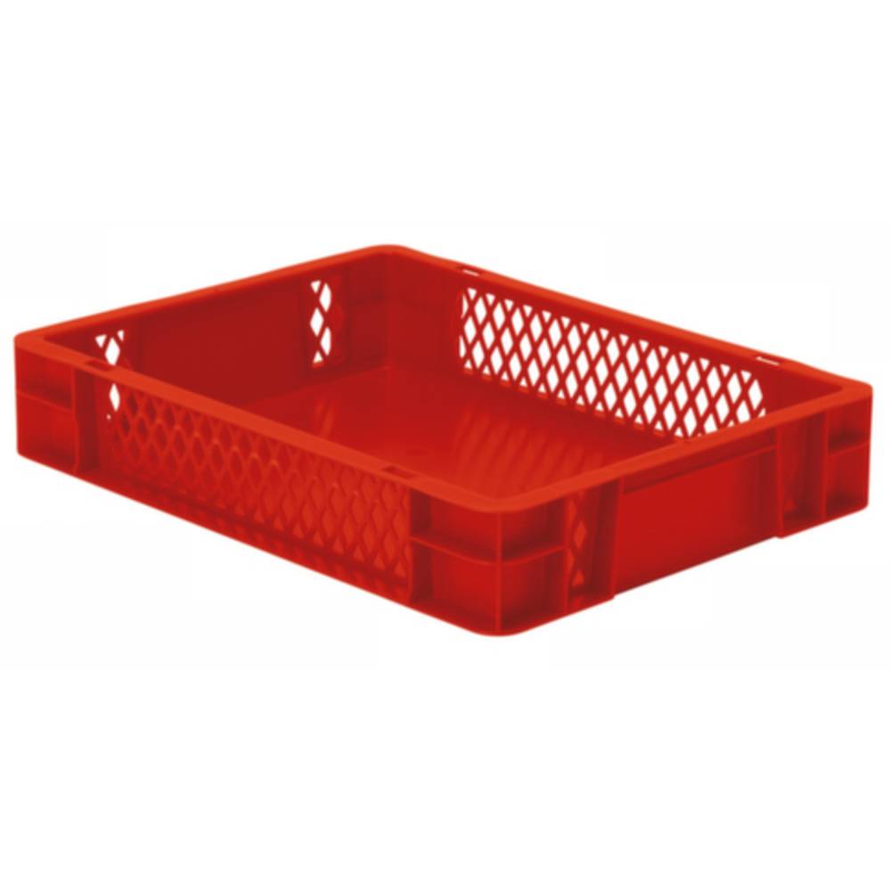 531635 stohovací zásobník vhodné pro potraviny (d x š x v) 400 x 300 x 75 mm červená 4 ks