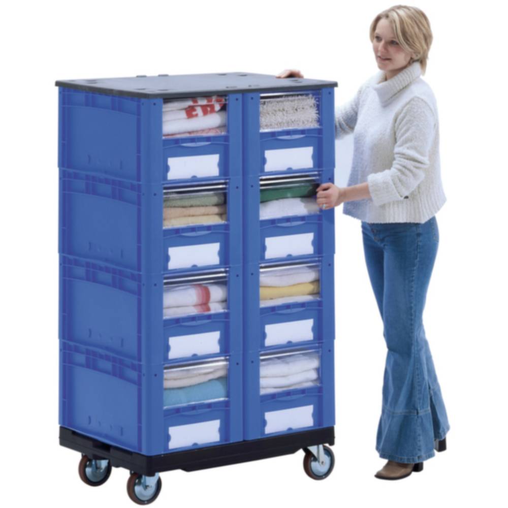 1658495 skladový box vhodné pro potraviny (d x š x v) 400 x 300 x 220 mm modrá 1 ks