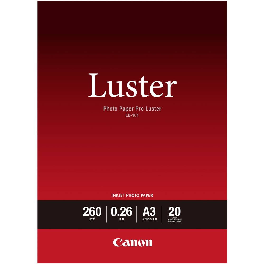 Canon Photo Paper Pro Luster LU-101 6211B007 fotografický papír A3 260 g/m² 20 listů hedvábně lesklý