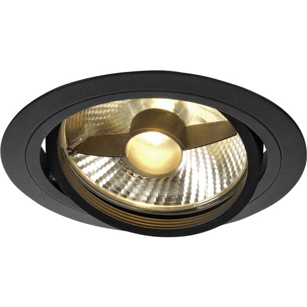 SLV 113550 New Tria 1 vestavné svítidlo, halogenová žárovka, LED, GU10, 75 W, černá (matná)