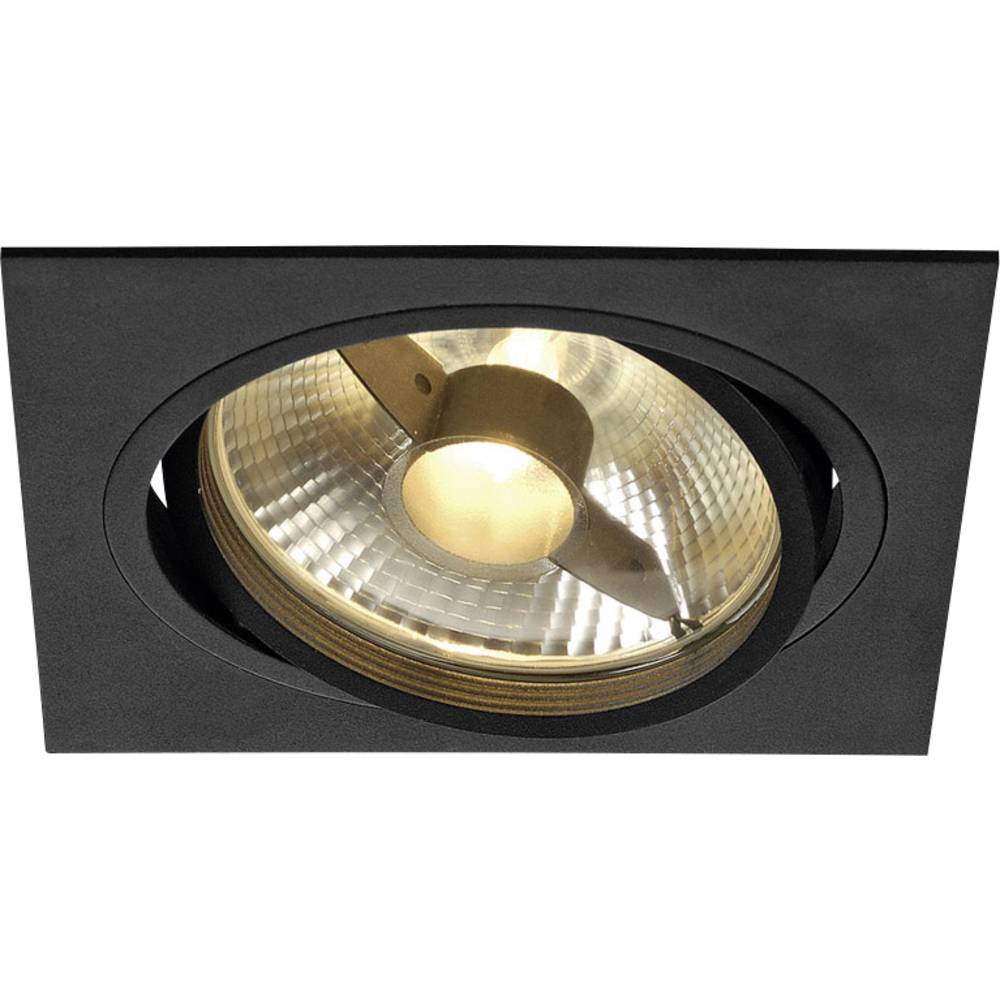 SLV 113830 New Tria 1 vestavné svítidlo, halogenová žárovka, LED, GU10, 75 W, černá (matná)