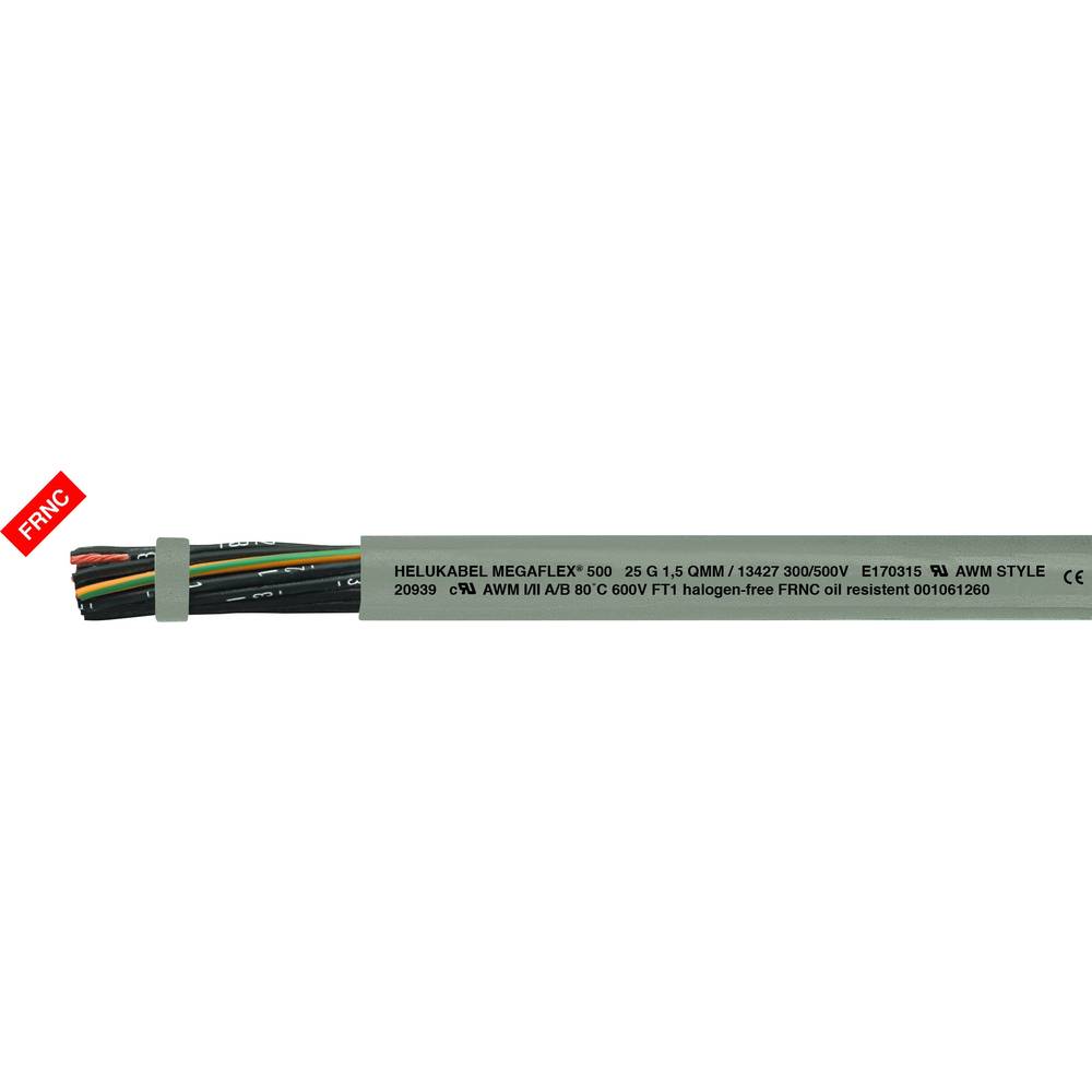 Helukabel MEGAFLEX® 500 řídicí kabel 12 G 0.75 mm² šedá 13379 metrové zboží