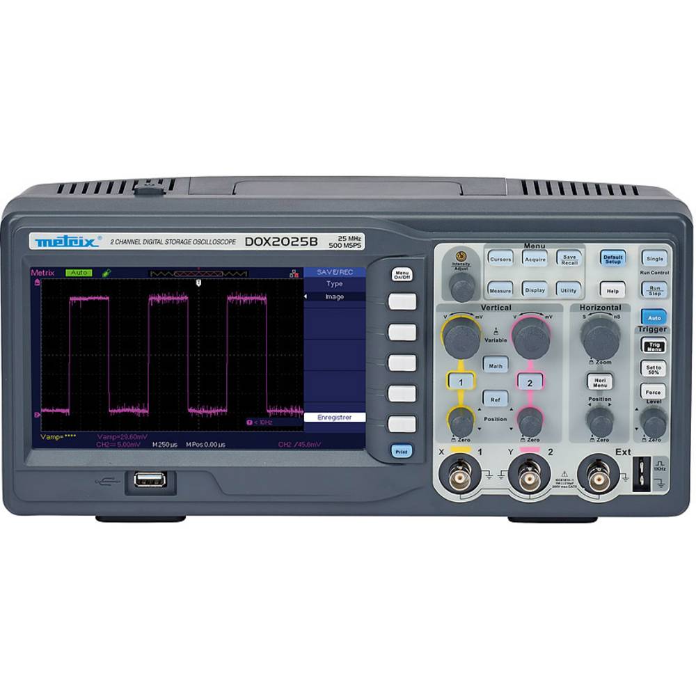 Metrix DOX2025B digitální osciloskop Kalibrováno dle (ISO) 20 MHz 2kanálový 50 GSa/s 32 kpts 8 Bit s pamětí (DSO) 1 ks