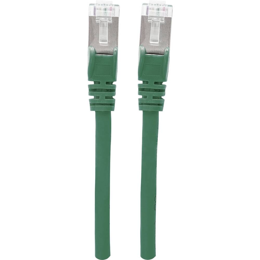 Intellinet 736886 RJ45 síťové kabely, propojovací kabely CAT 6A S/FTP 10.00 m zelená fóliové stínění, stínění pletivem,
