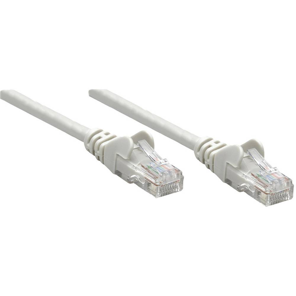 Intellinet 317092 RJ45 síťové kabely, propojovací kabely CAT 6A S/FTP 0.50 m šedá jednoduché stínění, kompletní stínění,