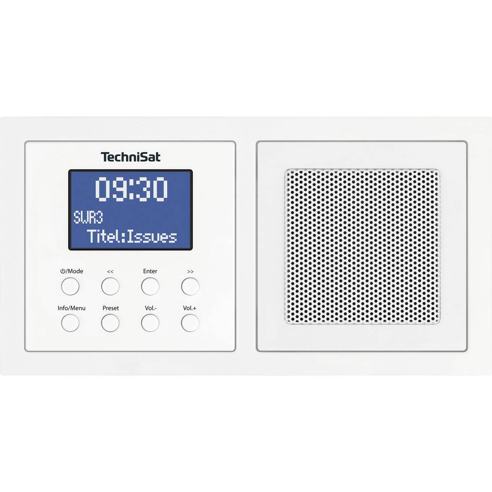 TechniSat UP 1 vestavěné rádio DAB+, FM Bluetooth bílá