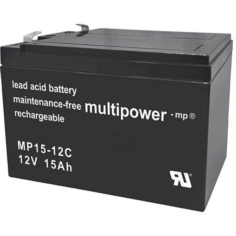 multipower PB-12-15 MP15-12C olověný akumulátor 12 V 15 Ah olověný se skelným rounem (š x v x h) 151 x 104.5 x 99 mm plo